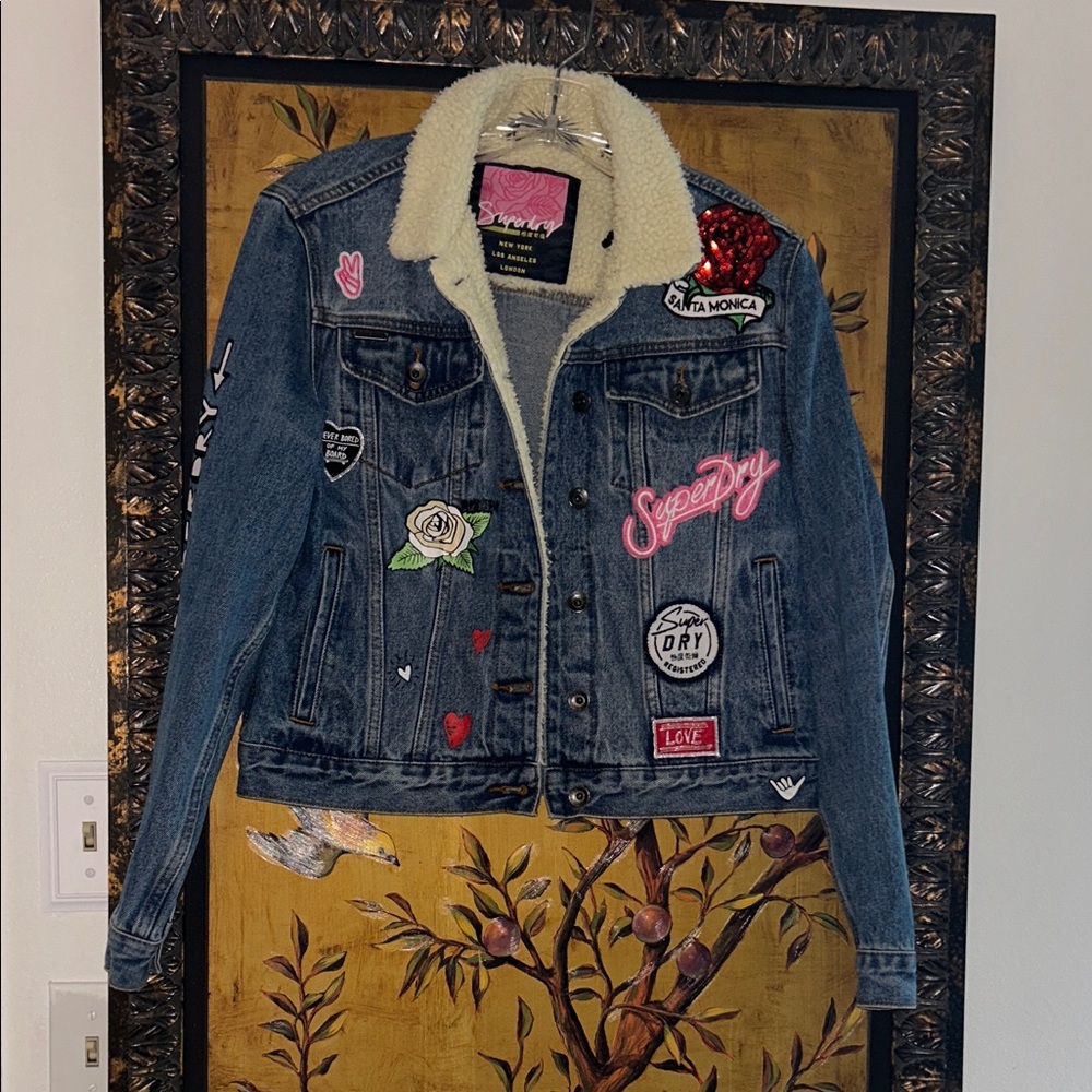 Superdry graphic patch denim jacket 8 - image 1
